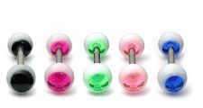 view all Acrylic Hot Spot Barbell (2 Tone) body jewellery