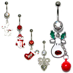 view all Belly Bar - Christmas (XMAS) body jewellery