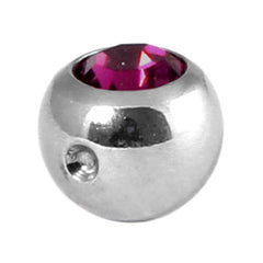 view all Steel Clip in Jewelled Balls 4mm body jewellery