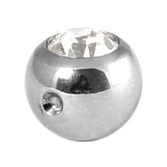 view all Steel Clip in Jewelled Balls 3mm body jewellery