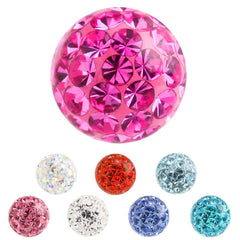 view all Smooth Glitzy Threaded Balls - one only body jewellery