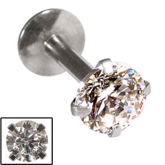 view all Steel Internally Threaded Claw Set Jewelled Labrets 1.2mm body jewellery