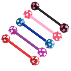 view all Acrylic Multi-Star Flex Barbell (NEW) body jewellery