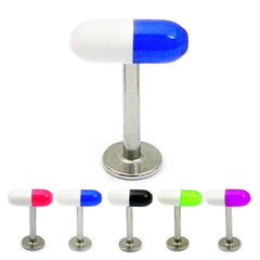 view all Acrylic Pill Labrets 1.2mm body jewellery
