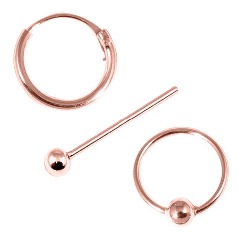 Rose Gold Plated Sterling Silver