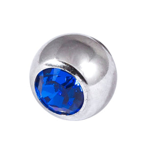 Steel Threaded Jewelled Balls 1.6x3mm