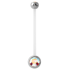 Pregnancy Bioflex and Surgical Steel Double Jewelled Belly Bars (formerly PTFE)