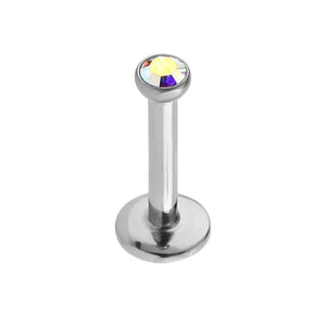 Steel Internally Threaded Jewelled Labrets 1.2mm
