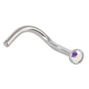 Titanium Jewelled Nose Stud - 2mm Jewel