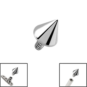 Titanium Cone for Internal Thread shafts in 1.6mm. Also fits Dermal Anchor