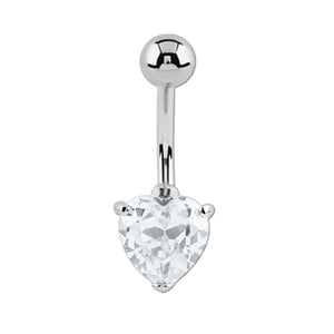 Belly Bar - Steel Internal Thread Twinkle Heart and Twinkle Star