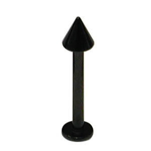 Black Steel Coned Labret
