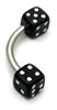Acrylic Dice Micro Curved Barbell 1.2mm