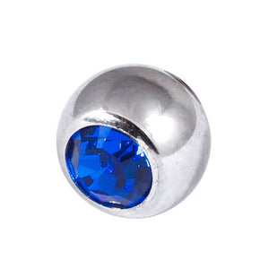 Titanium Threaded Jewelled Balls 1.2x2.5mm