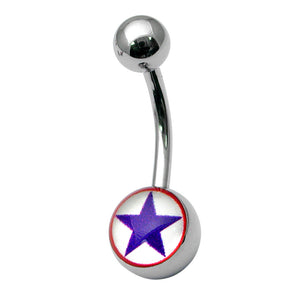Steel Logo Belly Bars - Pictures