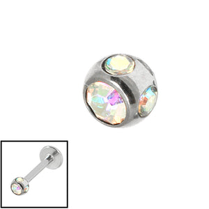 Steel Multi-Gem Jewelled Ball 1.2mm