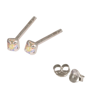Silver Crystal Studs ST11 - ST12 - ST13 - Claw Set