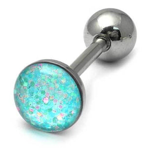 Steel Sparkle Tongue Barbell