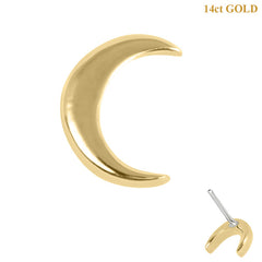 view all belong 14ct Solid Gold Threadless (Bend fit) Crescent Moon body jewellery