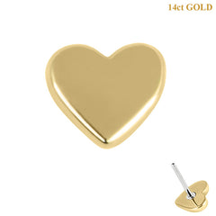 view all belong 14ct Solid Gold Threadless (Bend fit) Heart body jewellery