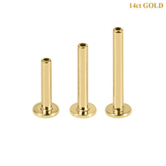 view all belong 14ct Solid Gold Threadless Labret Posts body jewellery