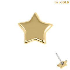 view all belong 14ct Solid Gold Threadless (Bend fit) Mini Star body jewellery