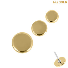 view all belong 14ct Solid Gold Threadless (Bend fit) Plain Disk body jewellery