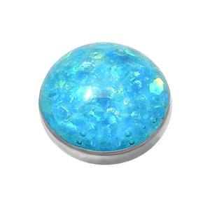 Titanium Sparkle Disk for Internal Thread shafts in 1.6mm. Also fits Dermal Anchor