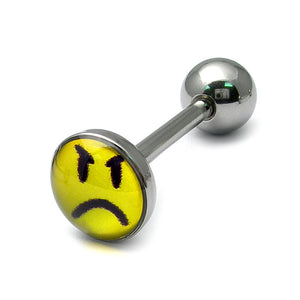 Steel Logo Tongue Bars (8mm Disk)