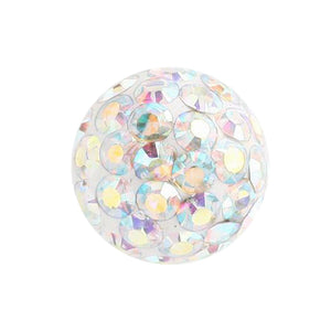 Smooth Glitzy Threaded Balls - one only