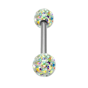 Smooth Glitzy Ball Double Micro Bar 1.2mm