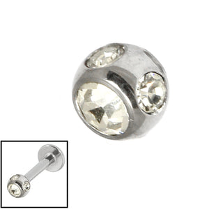 Steel Multi-Gem Jewelled Ball 1.6mm