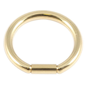 Zircon Steel Bar Closure Ring (Gold colour)