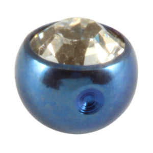 Titanium Clip in Jewelled Ball (for BCR)