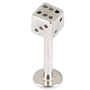 Steel Labrets with Steel Dice 1.2mm