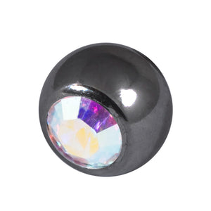 Black Titanium Jewelled Balls 1.2x3mm