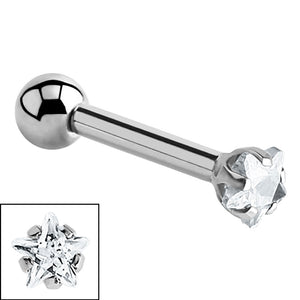 Steel Claw Set Jewelled Star Micro Bar 1.2mm
