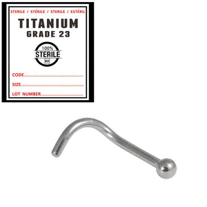 Sterile Titanium Nose Studs - Ball