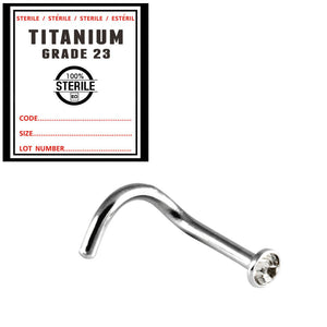 Sterile Titanium Jewelled Nose Studs