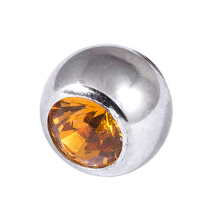 Steel Threaded Jewelled Balls 1.6x4mm