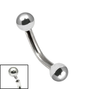 Titanium Internally Threaded Curved Bar 1.6mm