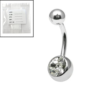 Sterile Steel Jewelled Belly Bars