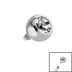 Titanium Jewelled Ball for Internal Thread shafts in 1.2mm