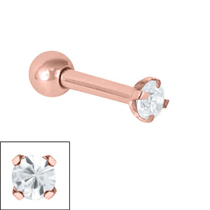 Steel Claw Set Jewelled Micro Bar 1.2mm