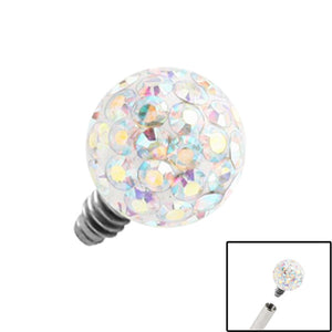 Smooth Glitzy Ball for Internal Thread shafts in 1.2mm