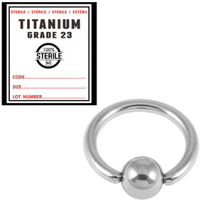Sterile Titanium BCR with Titanium Ball
