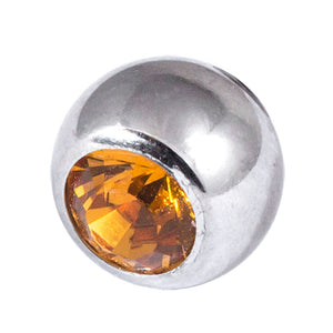 Steel Threaded Jewelled Balls 1.6x6mm