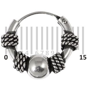 Sterling Silver Hoops - Earrings H40A