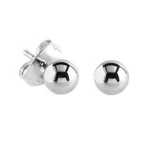 Steel Ear Stud Earrings with Ball