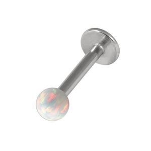 Steel Labret with Synthetic Opal Ball 1.2mm